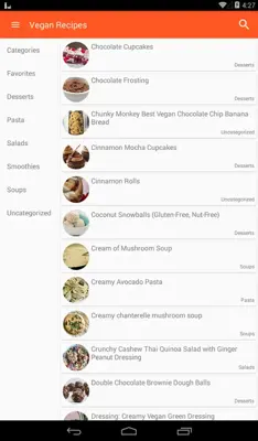 Vegan Recipes android App screenshot 3